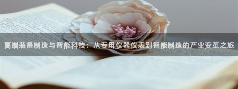 恒行2杨74OOO5：高端装备制造与智能科技：从专用仪器仪表
