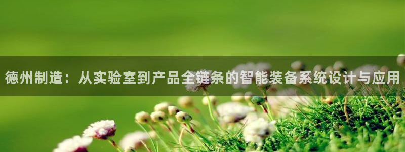 恒行2那74OO5：德州制造：从实验室到产品全链条的智能装备