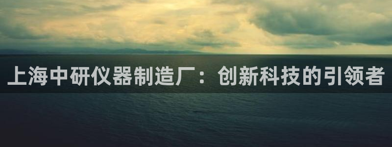 恒指5行情 如来再我心：上海中研仪器制造厂：创新科技的引领者