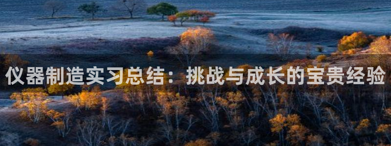 恒行娱乐度74ooo5聘霖：仪器制造实习总结：挑战与成长的宝