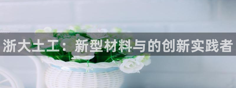 恒行2卫74OOO5：浙大土工：新型材料与的创新实践者