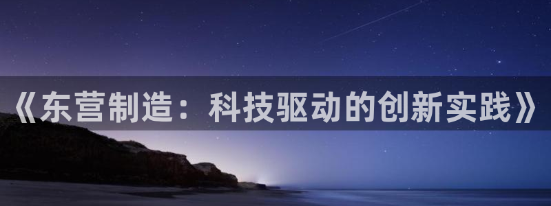 恒行主管首问6ll5l：《东营制造：科技驱动的创新实践》