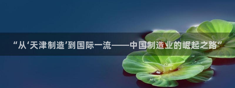 恒行娱乐卫74OOO5：“从‘天津制造’到国际一流——中国制