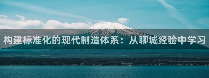 恒在5行中代表什么数字：构建标准化的现代制造体系：从聊城经验