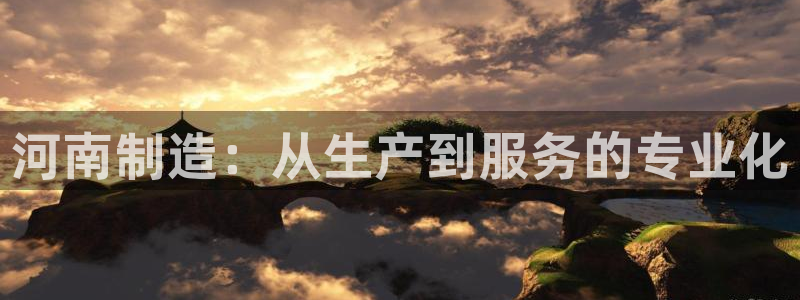 恒行招商老大诚挚 6ll5l：河南制造：从生产到服务的专业化